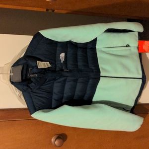 North Face xl Denali Jacket mint green and dark teal